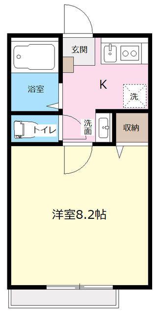 ネクスト(1K/2階)の間取り写真