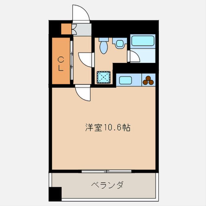 E.POPULAR(ワンルーム/8階)の間取り写真