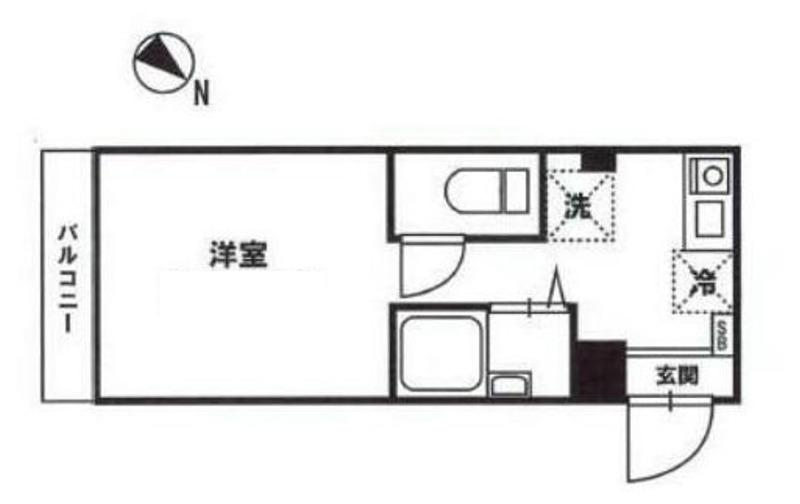 VILLA 上池台(1K/1階)の間取り写真