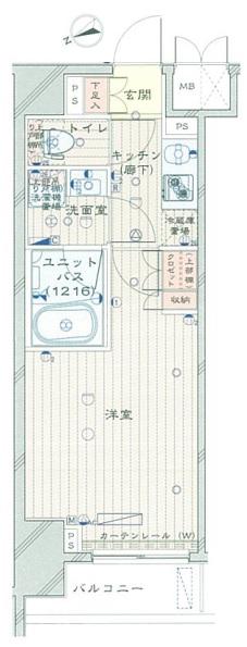 ルーブル板橋東新町壱番館(1K/2階)の間取り写真