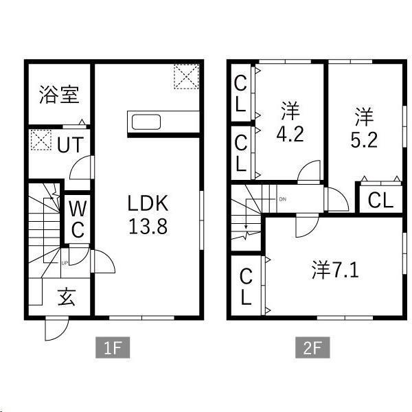 COMFORT青山B(3LDK/1階)の間取り写真