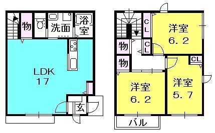 アイエフハイツ甲子園3(3LDK)の間取り写真