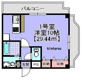 金太郎ヒルズ27 201(1K/2階)の間取り写真