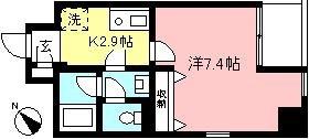 オンブラージュ(1K/7階)の間取り写真