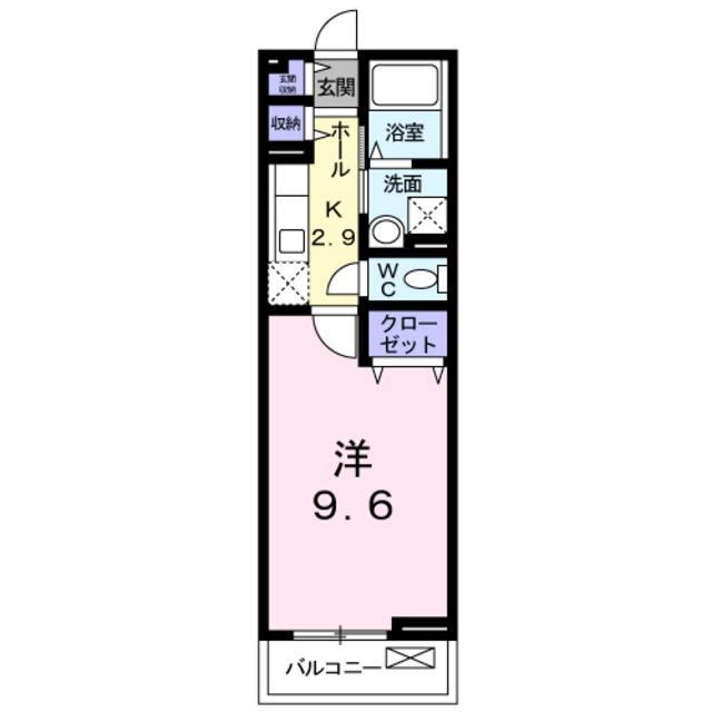 フルール宇賀徳(1K/1階)の間取り写真