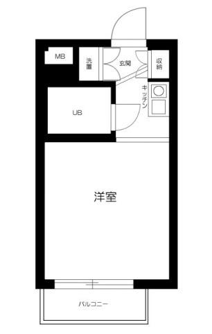 セントヒルズ西台第2(ワンルーム/2階)の間取り写真