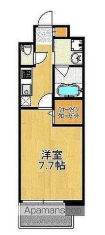 サンヒルズ薬院(1K/3階)の間取り写真