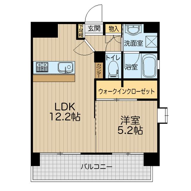 REGINA本荘(1LDK/5階)の間取り写真