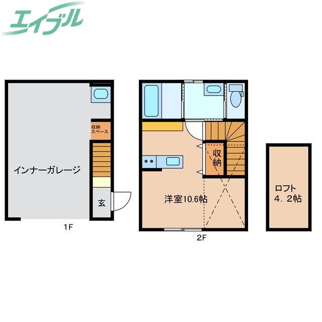 TKII(ワンルーム/1階)の間取り写真