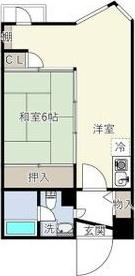 INOVE札幌資生館前(1DK/6階)の間取り写真