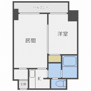 KGコート(1LDK/10階)の間取り写真