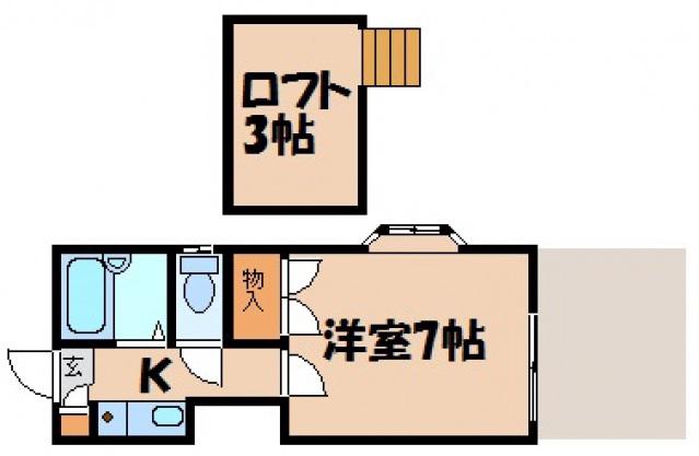 エクセレント安田D館(1K/1階)の間取り写真