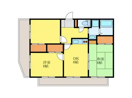 エグゼ古川(3DK/5階)の間取り写真