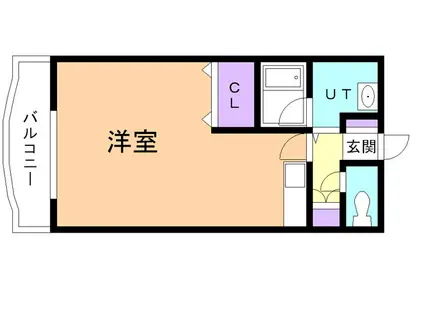 ガーネット(ワンルーム/3階)の間取り写真