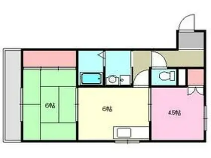 栄幸マンション(2DK/2階)の間取り写真