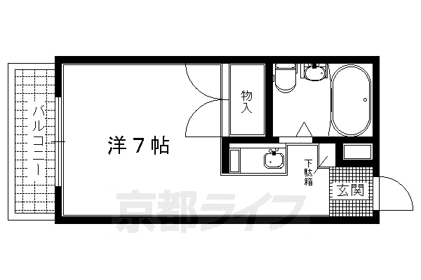 メゾンセレクト(1K/1階)の間取り写真