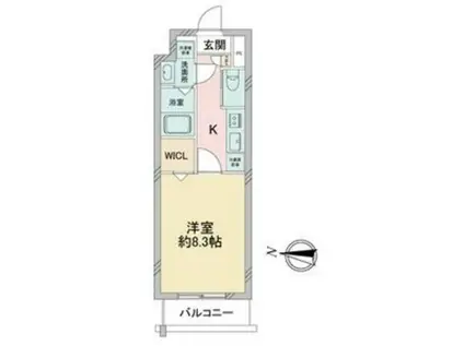 S-FORT堀田通(1K/4階)の間取り写真