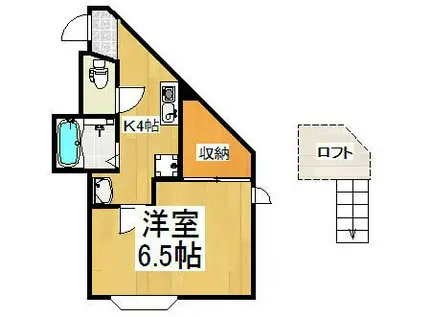 エルフォーレ新所沢(1K/2階)の間取り写真