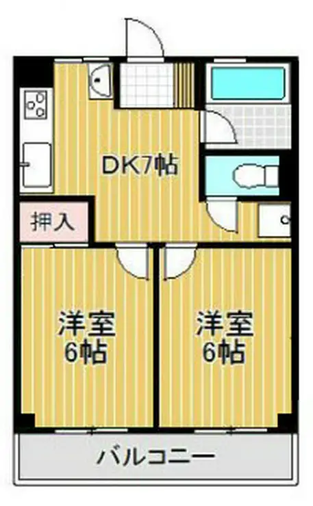 第一荻島ユニティビル 4階階 間取り