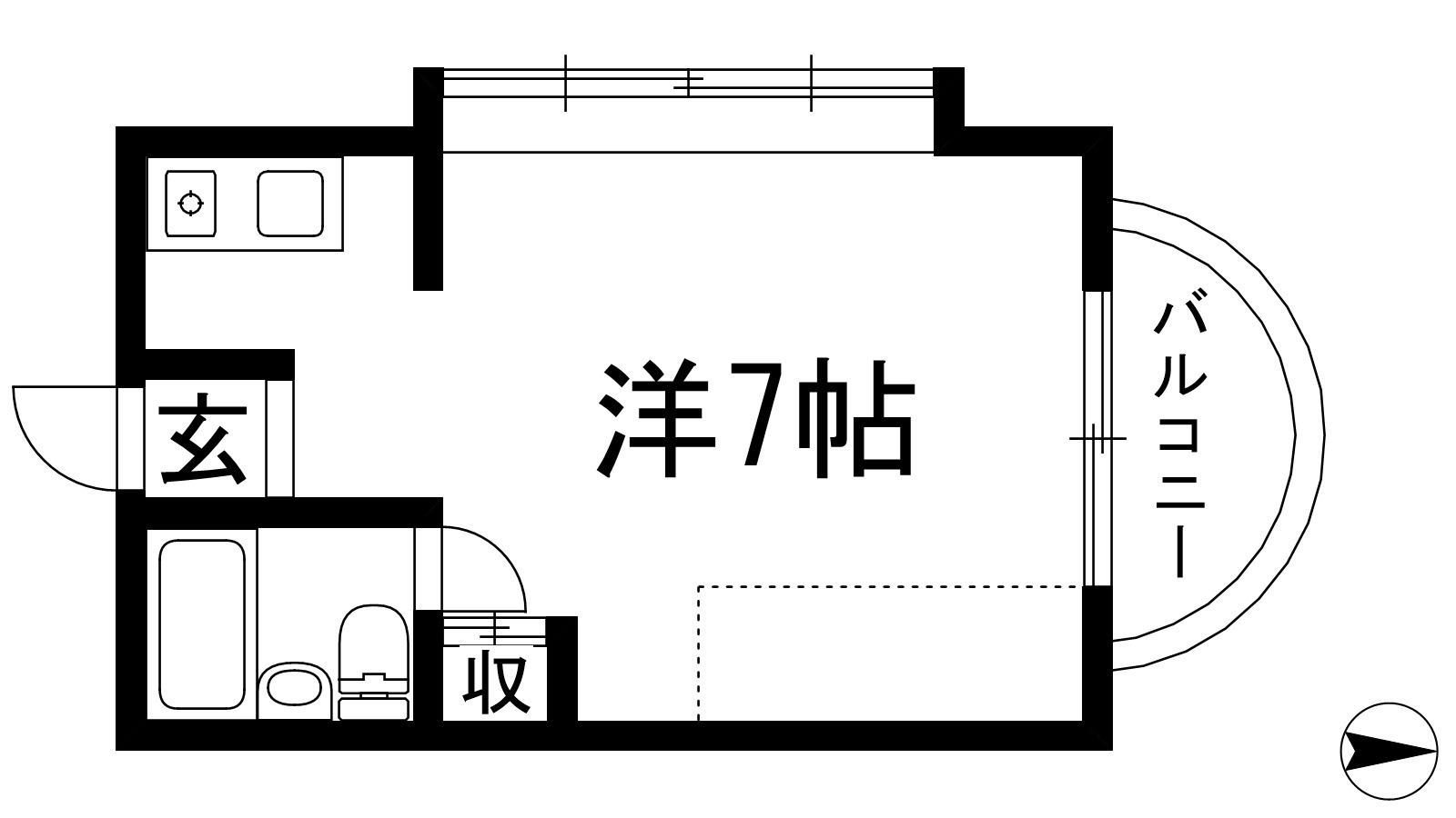 コスモ78(1K/2階)の間取り写真