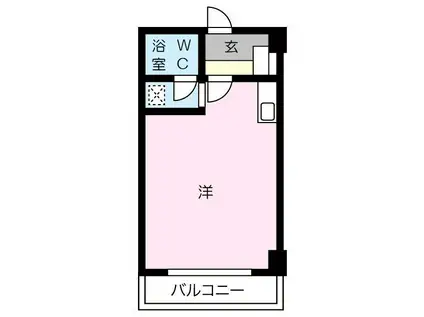 うなばらマンション2(ワンルーム/5階)の間取り写真