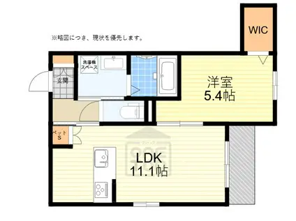 CACTUS(1LDK/2階)の間取り写真