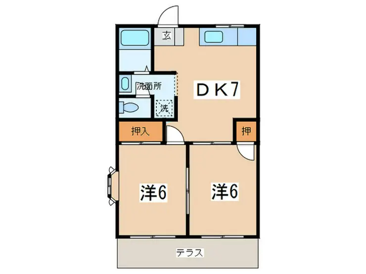 グランフレグランス1 1階階 間取り
