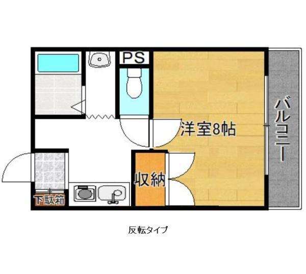 アクシリア駒川(1K/2階)の間取り写真