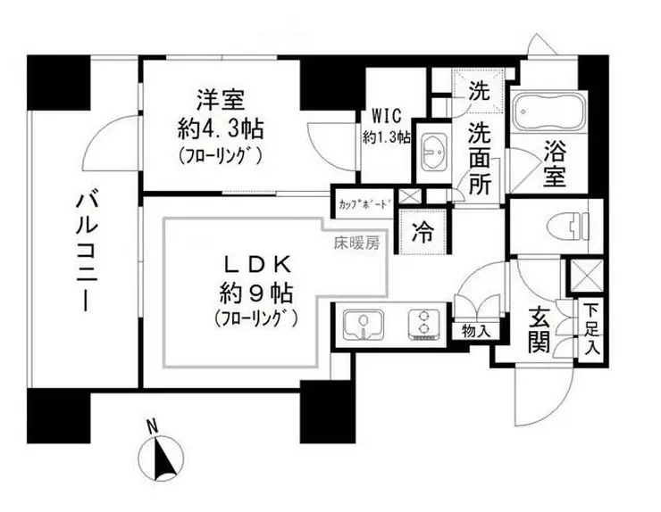 パークリュクス虎ノ門 6階階 間取り