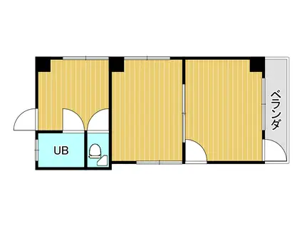 ウイズ園田(2K/2階)の間取り写真