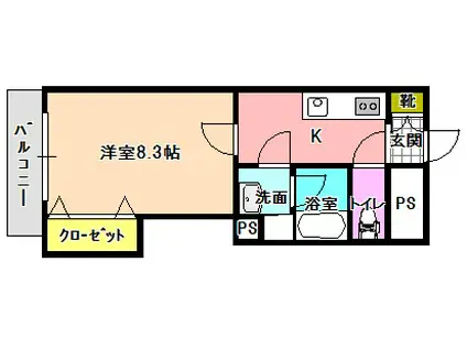 ガーデン・ハイム樗2番館(1K/5階)の間取り写真