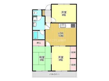 パークサイド青葉(3LDK/3階)の間取り写真