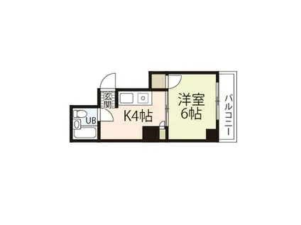 レジデンスIIYASUDA(1DK/5階)の間取り写真