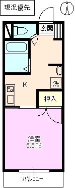 ピュア37(1K/1階)の間取り写真