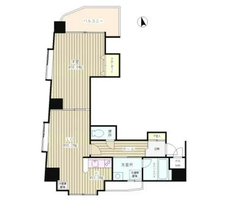 プラザ小島屋抜弁天ビル 8階階 間取り