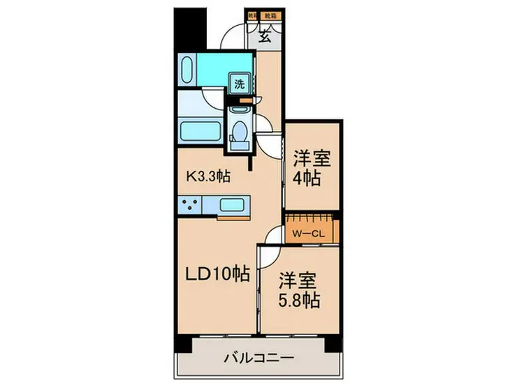 プラウド武蔵新城ステーションマークス 5階階 間取り