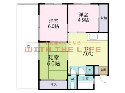 IT長門石I(3DK/4階)の間取り写真