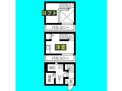 ARMYI(ワンルーム/1階)の間取り写真