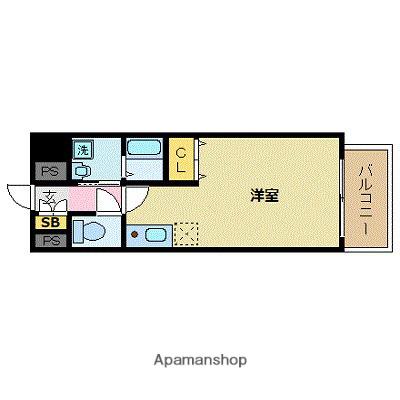 アリターレ薬院(ワンルーム/10階)の間取り写真