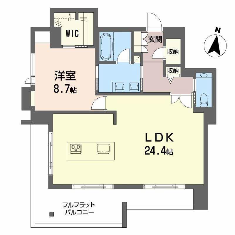マグノリア上杉(1LDK/2階)の間取り写真