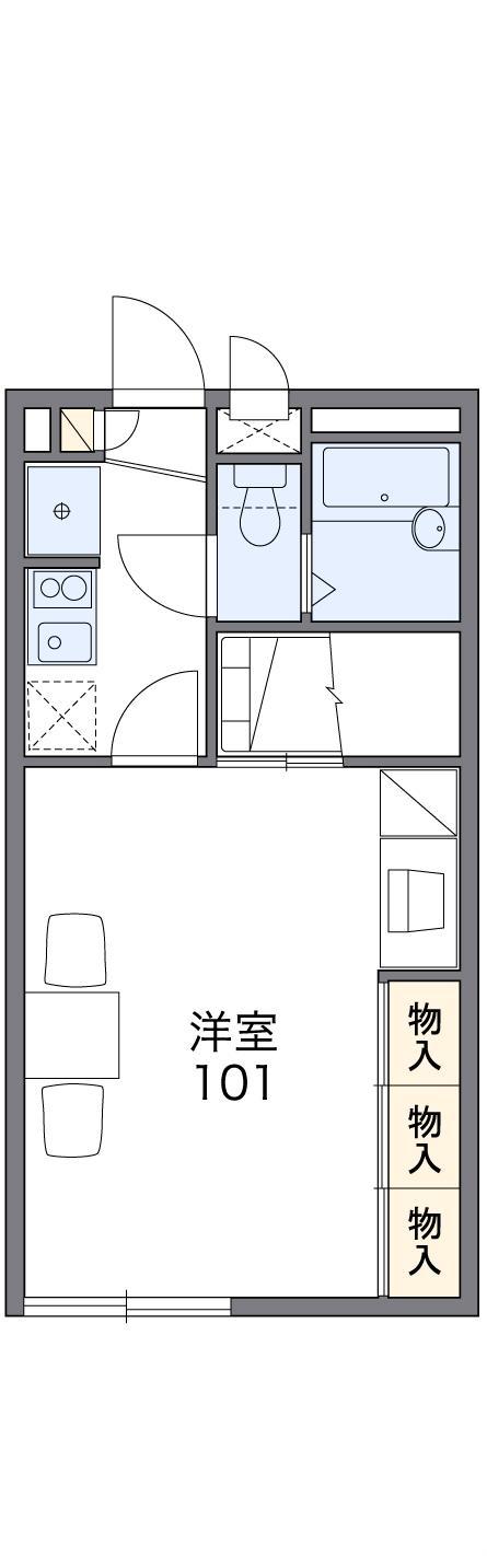 レオパレス慶(1K/2階)の間取り写真