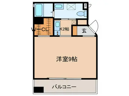 グランデ浄心(1K/1階)の間取り写真