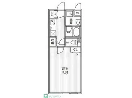 THE PALMS大島(1K/3階)の間取り写真