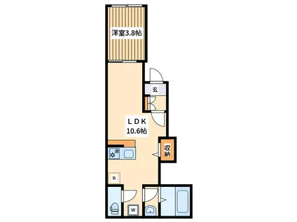 原町田1丁目AP(1LDK/1階)の間取り写真