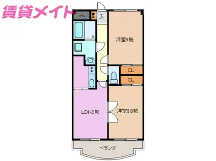 ラヴィトピア(2LDK/1階)の間取り写真