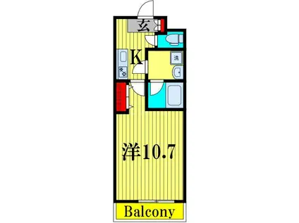 クレール志村(1K/2階)の間取り写真