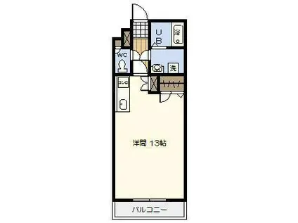 ノーブルハイム(ワンルーム/3階)の間取り写真