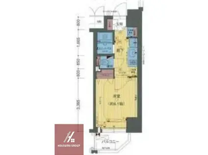 プレサンス 中之島公園グラシア(1K/3階)の間取り写真