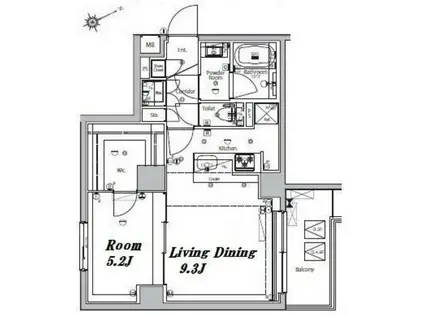 メイクスデザイン大森II(1LDK/6階)の間取り写真