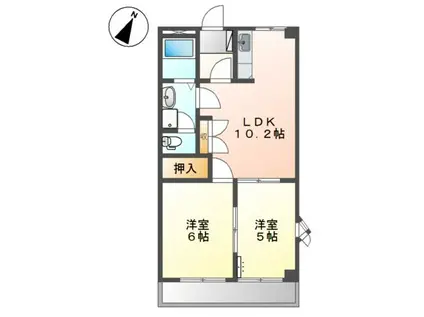 コンフォース510(2LDK/2階)の間取り写真